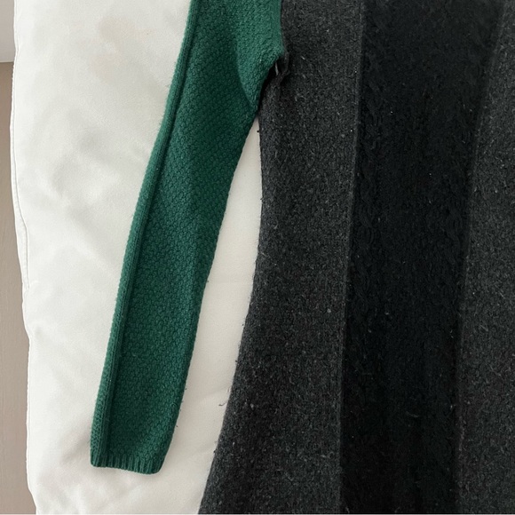 Theory green grey black wool sweater dress - Picture 14 of 15